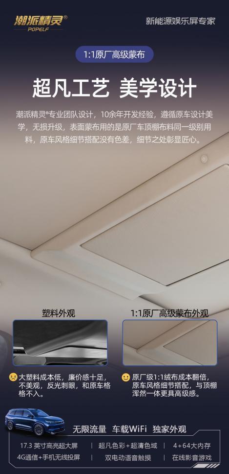 问界M7专用173英寸超大娱乐屏超凡视界舒享智慧娱乐(图2)