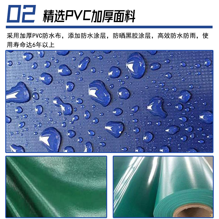 浙江省宁波市带轮PVC遮雨雨蓬遮风镀锌管活动雨篷活动定制雨篷测量定做遮阳篷-搜了网(图2)
