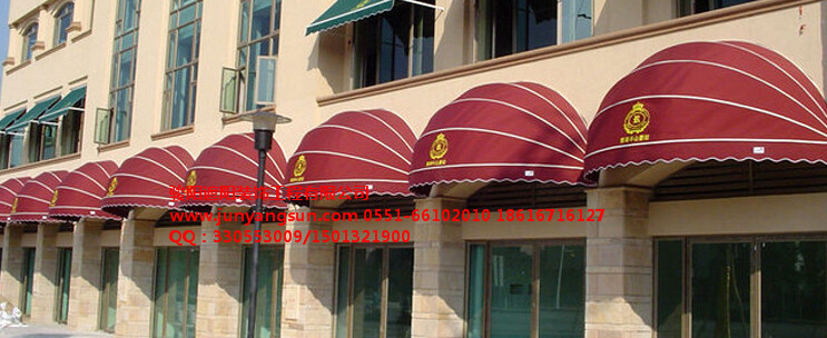 PG电子科技：定做安徽合肥商店遮阳蓬伸缩雨棚摆臂雨蓬(图1)
